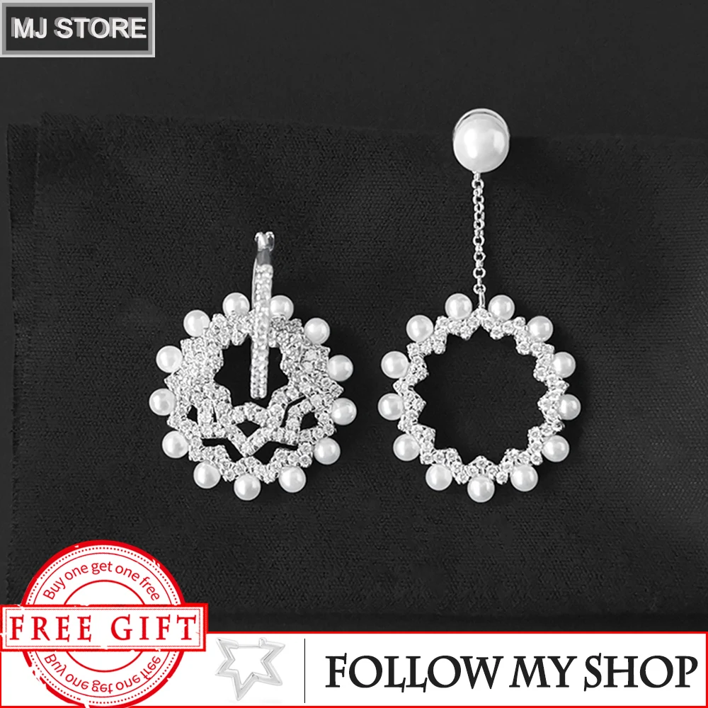 

Асимметричные серьги из серебра 925 пробы, с жемчугом от солнца, Монако, ювелирные изделия