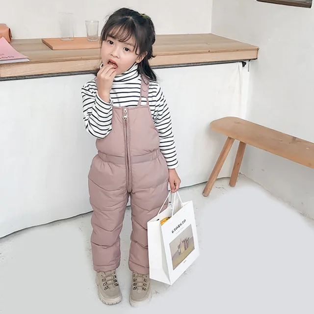 Зимние теплые комбинезоны зимние плотные штаны для мальчиков и девочек хлопковые детские комбинезоны одежда для маленьких девочек и одежда для мальчиков, От 1 до 5 лет