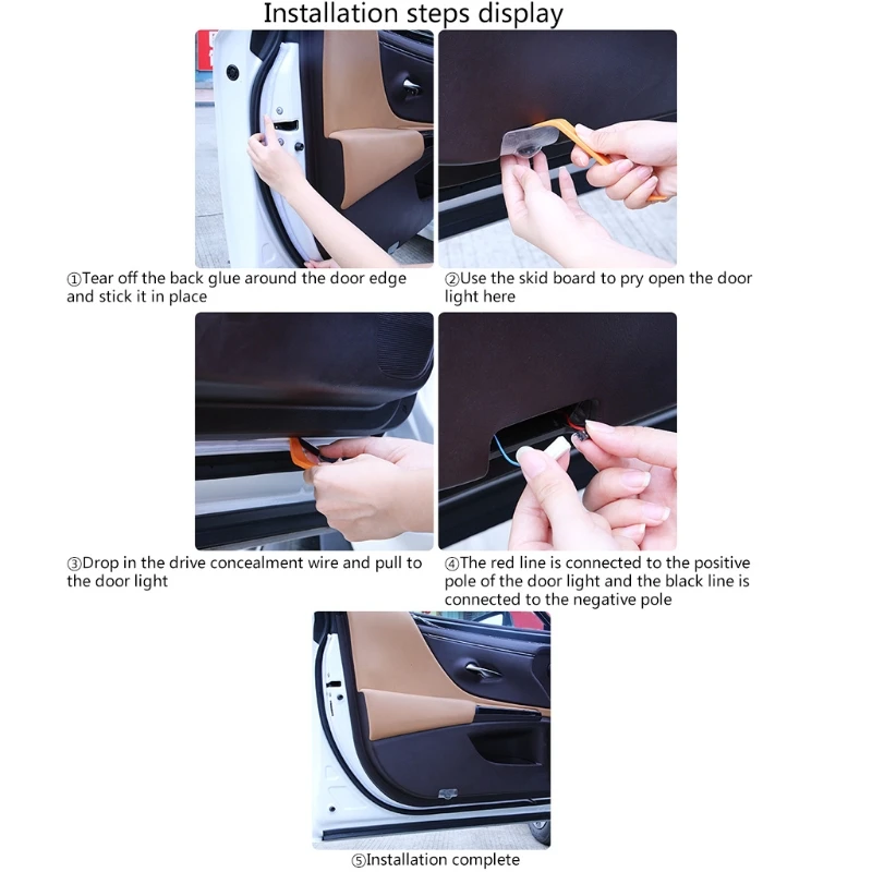 

Car Interior Door LED Safety Warning Strobe Signal Lamp Strip 120cm Waterproof 12V Auto Decorative Ambient Lights