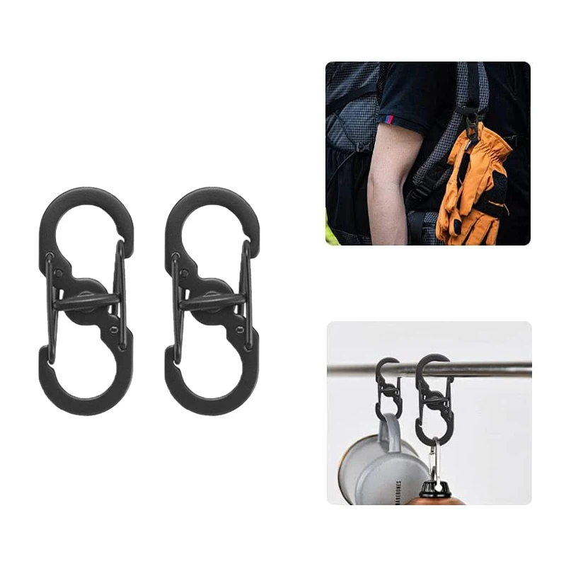 1 шт. кольцо для ключей с карабином Двойная маленькая новая форма металлическая