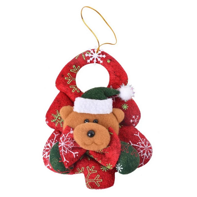 Санта-Клаус, лось, снеговик, украшения-игрушка, куклы, завесы на дверь, дерево, детский подарок, год, 15 см, Рождественское украшение для дома - Цвет: 14x11cm B