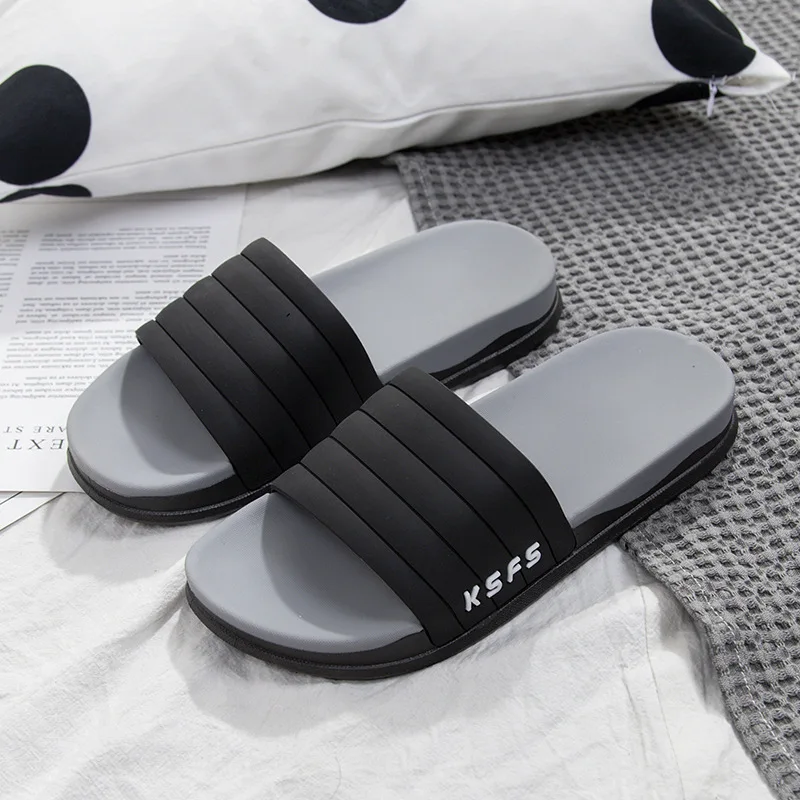 

2021 female summer couple ok soft bottom bathroom cool striped comfortable slippers 1588