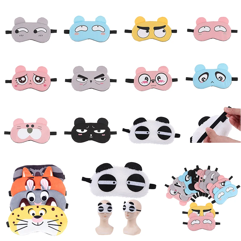 

Sleep Eye Mask Eyeshade Panda Cat Eyepatch Sleeping Mask Cute Eye Cover Travel Rest Eye Band Sleeping Aid Kids Eye Blindfolds