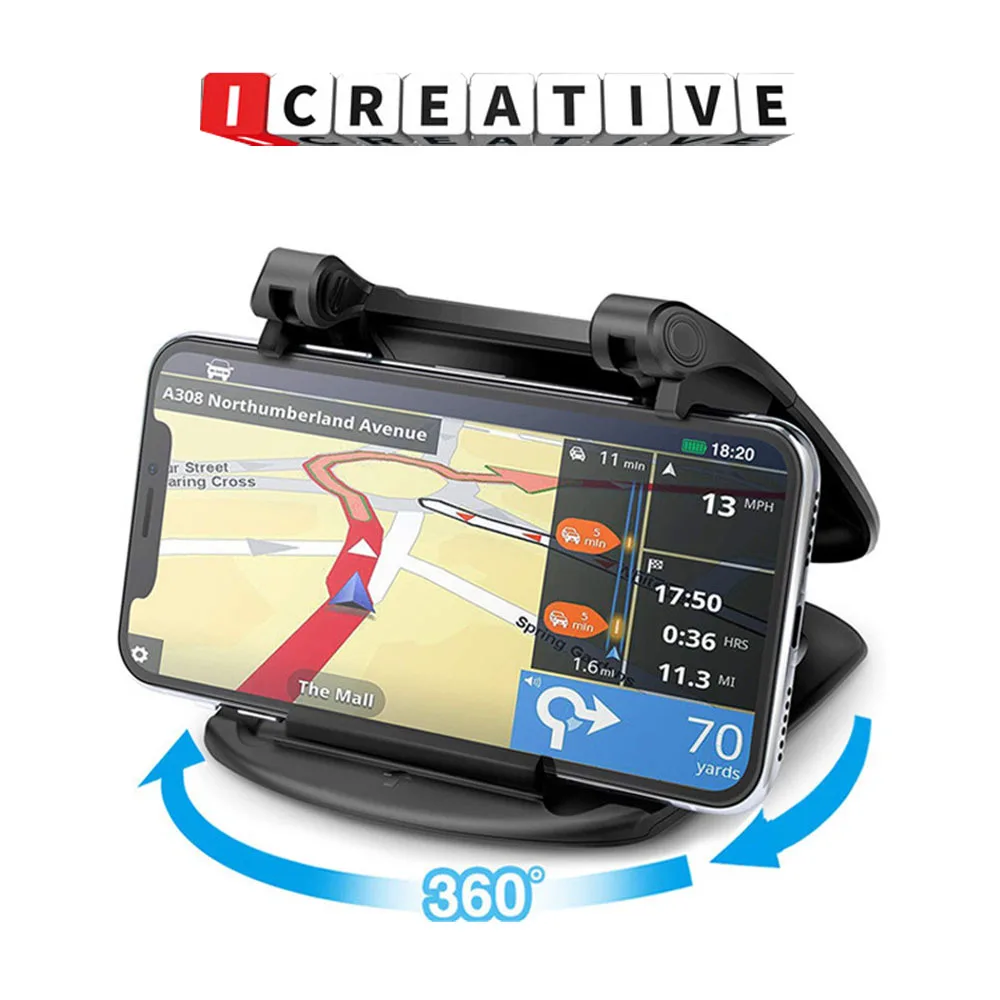 

Автомобильный держатель для телефона с поворотом на 360 градусов, нескользящий коврик для приборной панели, резиновый держатель с крепление...