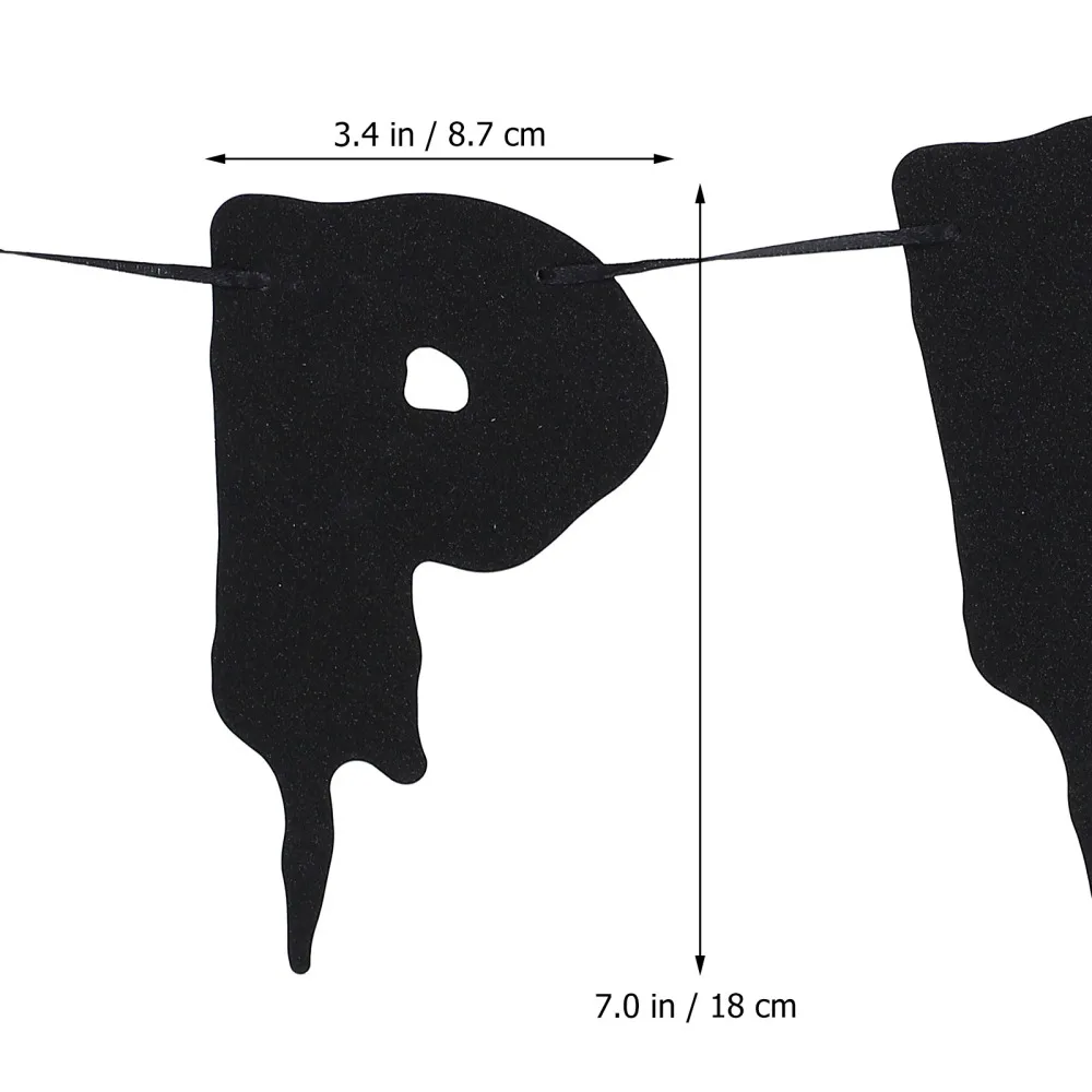 

1 Set Themed Decoration Bar Flag Hanging Banner Party Decor (Black)