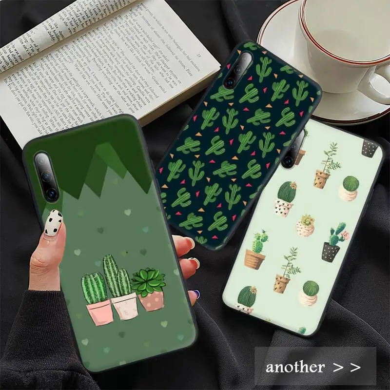 

Cute Green Cactus Potted Plant Phone Case For Redmi Note 6 8 9 10 Pro 10 9s 8t 7 5A 5 4 4x Silicone Cover
