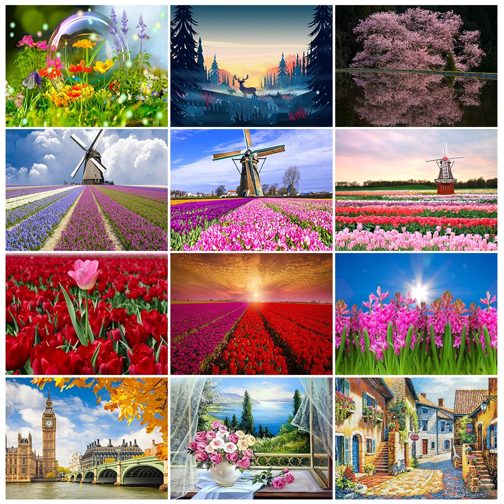 Алмазная 5D картина сделай сам с пейзажем круглыми стразами вышивка крестиком