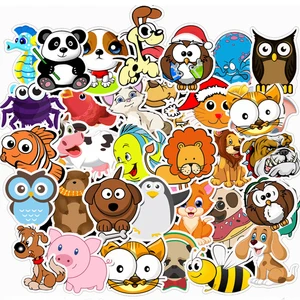 103050pcs cartoon animals stickers laptop guitar luggage fridge phone bike waterproof graffiti sticker decal kid classic toys free global shipping