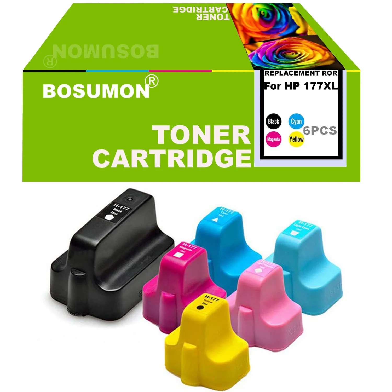 Bosumon 177XL Замена чернильных картриджей для HP177 XL HP177XL PhotoSmart C6270 C6275 C6280 C6283 C6285 C6286 C6288