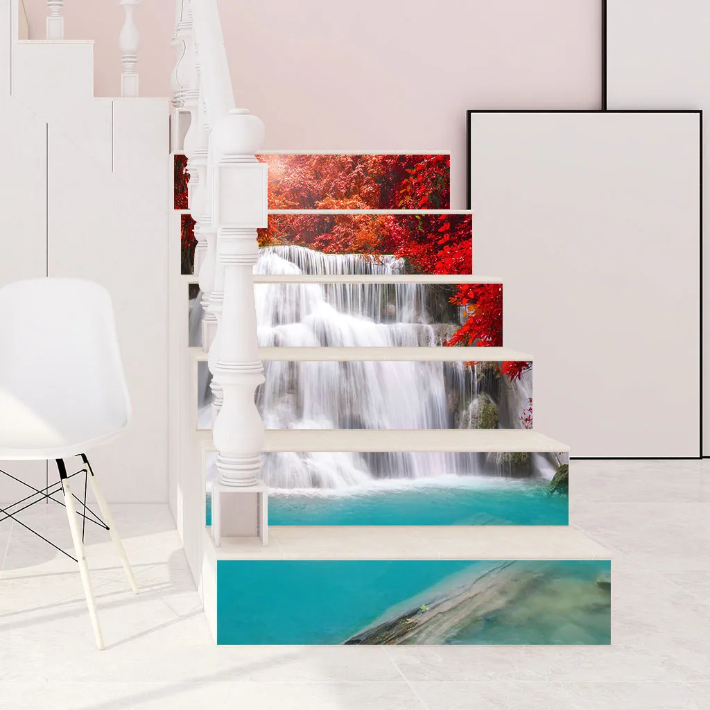 Лучшие продажи 2020 продуктов 3D лестницы Наклейки Изысканный модный пейзаж узор 6