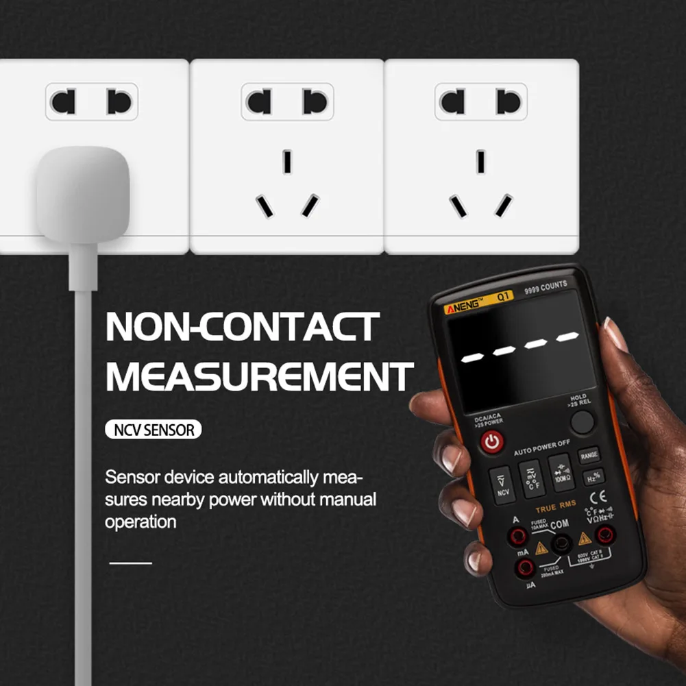 Q1 Цифровой мультиметр истинно-RMS метр тестеры автомобильный электрический