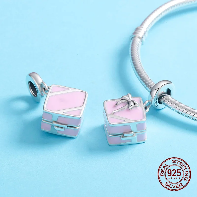 Fit Pandora браслет Шарм романтический сюрприз Ожерелье Подвеска 925 стерлингового серебра Модный Набор для изготовления ювелирных украшений вручную