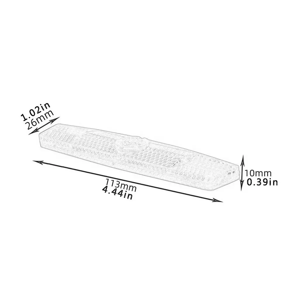 

2PC Heavy-Duty Car Reflectors Rectangular Orange Reflective Strips Orange Oblong Rectangular Trailer Reflectors