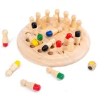 Детские деревянные игрушки, пазлы, цветные памятные шахматы, игра для интеллектуальных игр, настольные игры для вечеринок, Детские обучающие игрушки