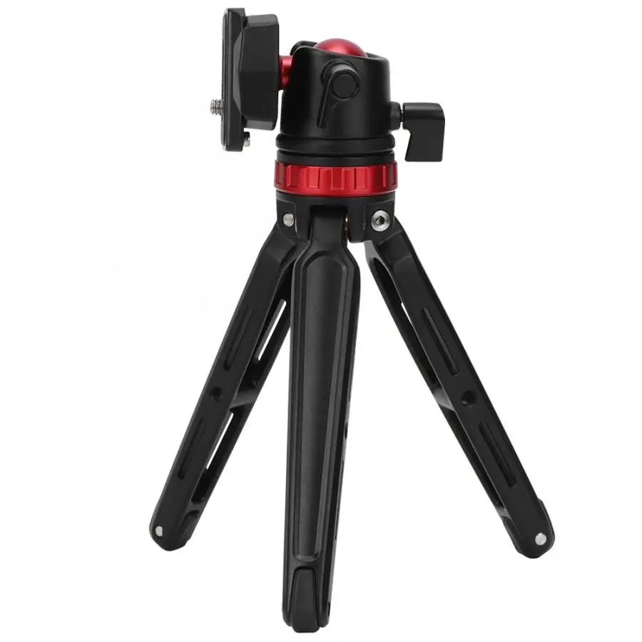 Алюминиевый сплав красный мини настольный регулируемый штатив с панорамной