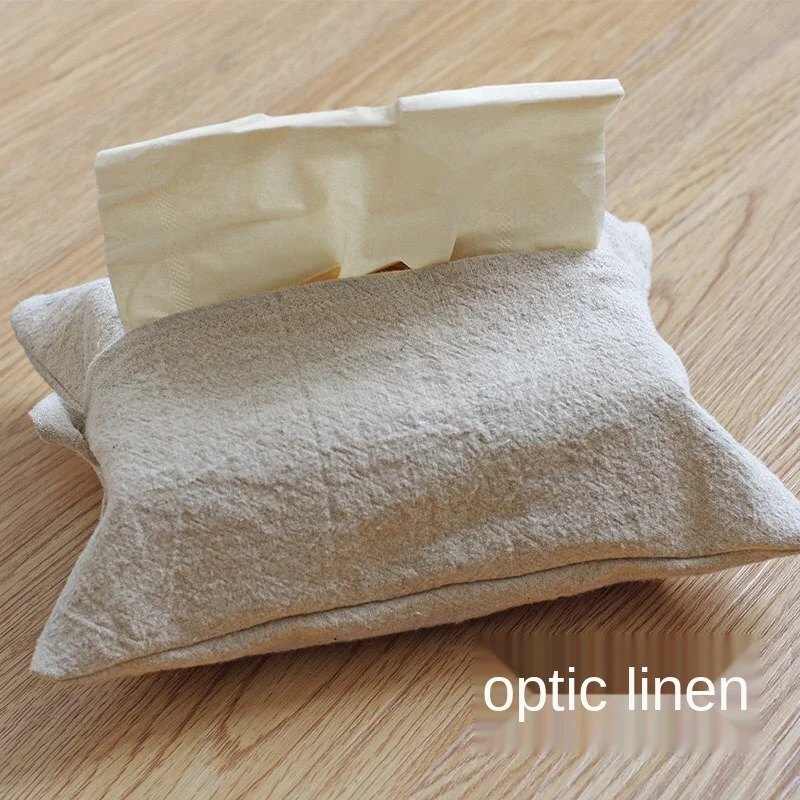 

Simple Tissue Cover Home Living Room Bed & Breakfast Cotton Linen Fabric Paper Extraction Box Car Creativity Hanging Storage Bag
