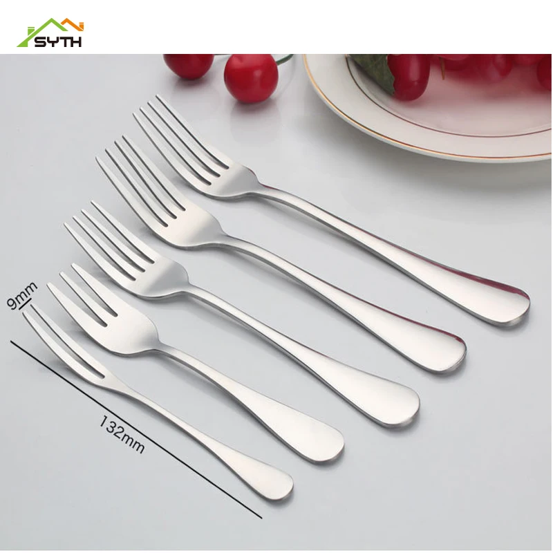 410 нержавеющая сталь фрукты десерт торт вилка Западный стейк столовые приборы