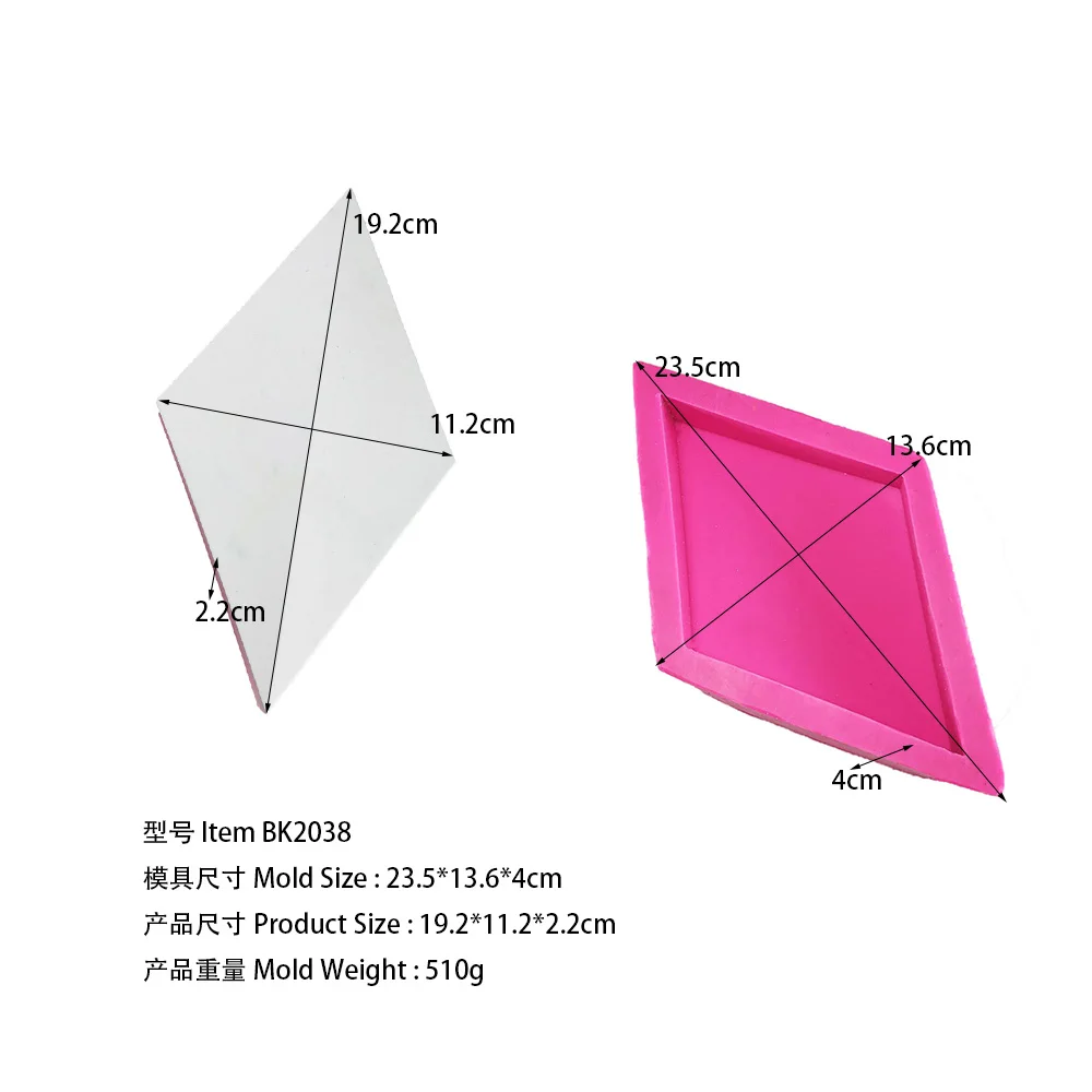 BK2038 цементный Алмазный настенный кирпич силиконовая форма для украшения ТВ