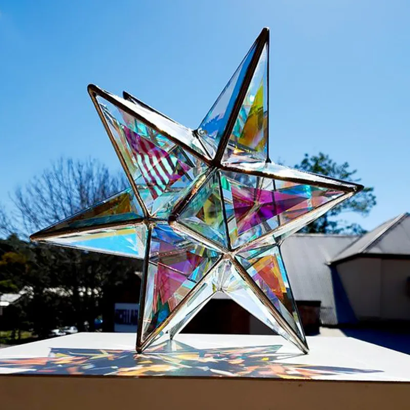 

Sun Catcher Crystal Prism Window Decor Acrylic Process Transparent Hexagonal Star Ornaments Home Garden Decoration
