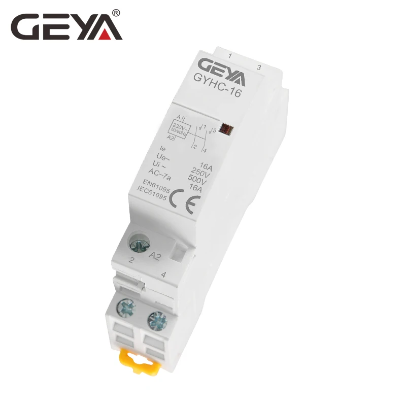 GEYA 2P 16A 1NO1NC& 2NO& 2NC бытовой AC модульный контактор 220 в 230 В автоматический контактор на din-рейке