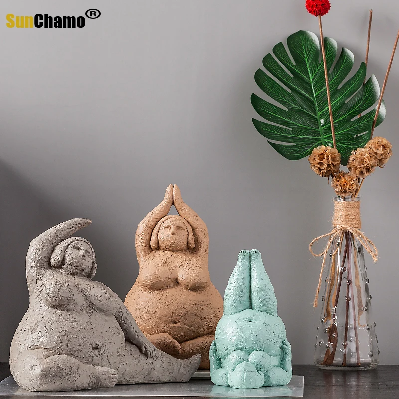 Современные декоративные фигуры стоячие приседания толстые женщины украшение