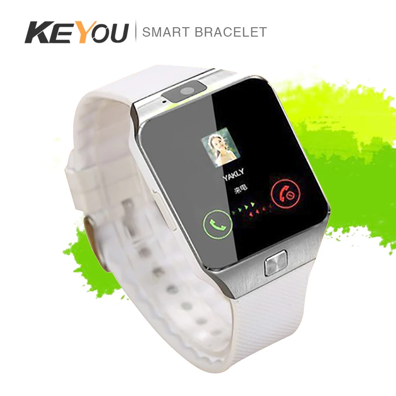 Умные часы с Bluetooth мужские умные камерой Facebook Whatsapp Twitter SMS поддержка SIM TF карты для