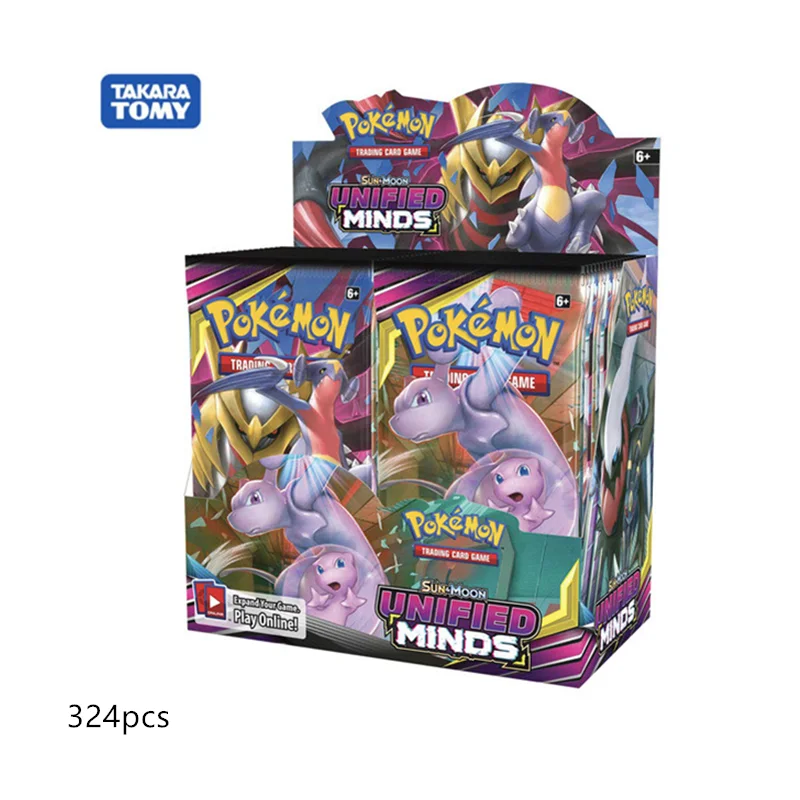 Tarjetas inglesas evoluciones de Pokemon 324, unids/caja, TCG: sol y luna, enlaces irrompidos, amplificador de voltaje vivo, caja, juego de cartas comerciales-4