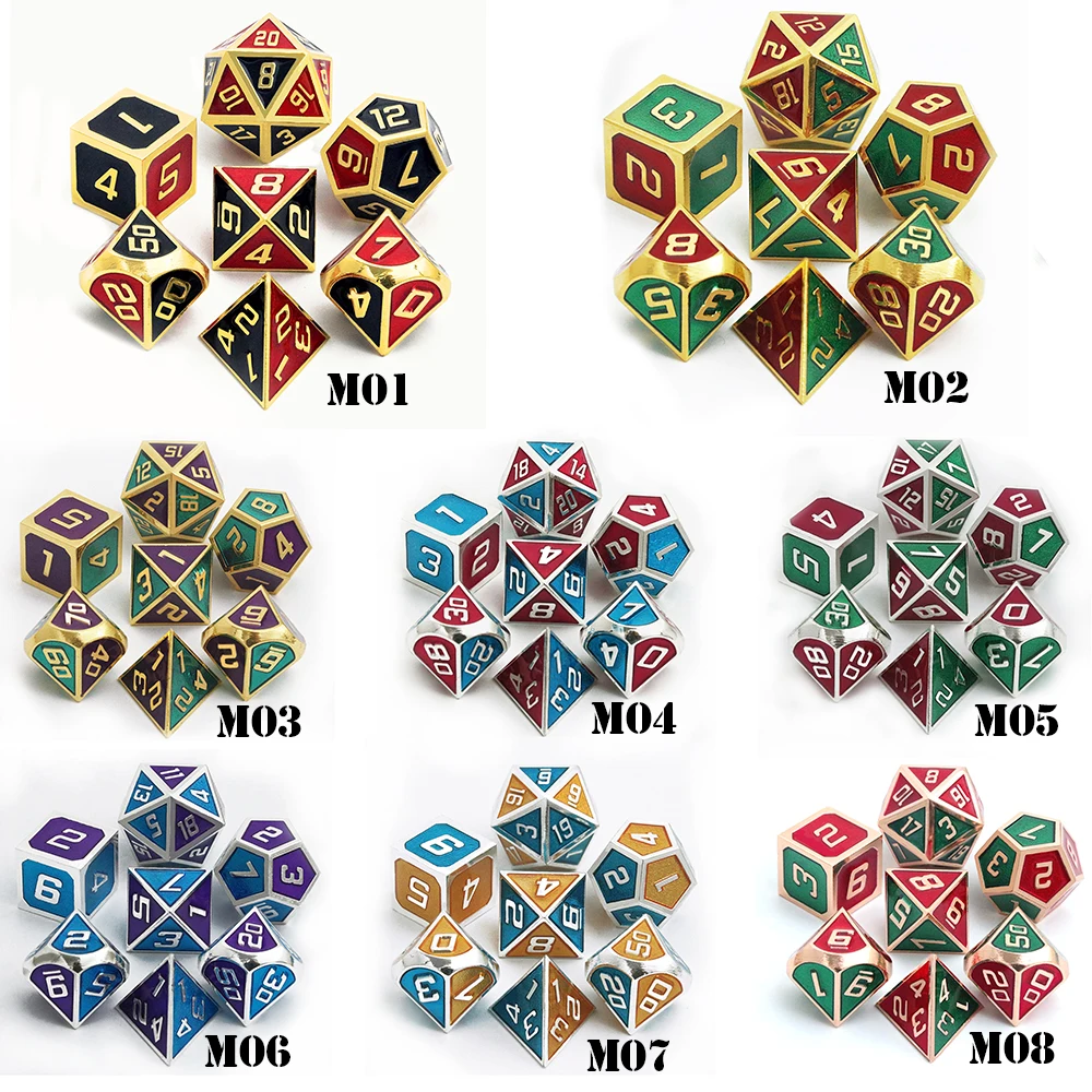 Высококачественный металлический блестящий эффект смешанных цветов 25 стилей + 1