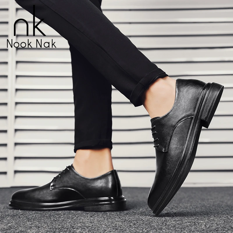 

NOOKNAK 2021 New Men's Business leather shoes, British Style Shoes, Casual Leather Shoes, Comfortable and Breathable, Size 38-44