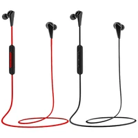 rise lenovo 2pcs he01 bluetooth 5 0 neckband earphone wireless stereo sports magnetic headphones red black