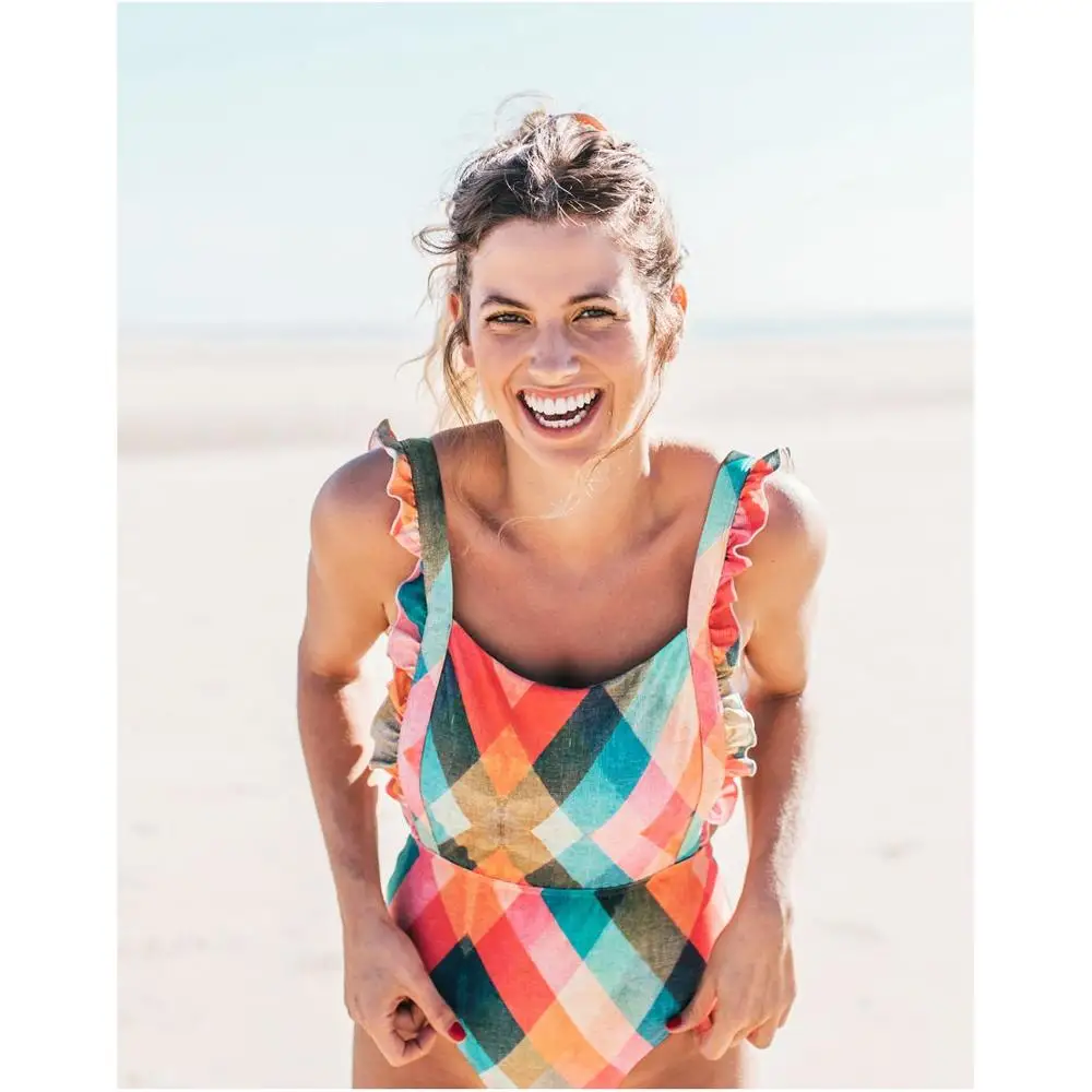 Женский Цельный купальник с открытой спиной сплошной монокини вырезами