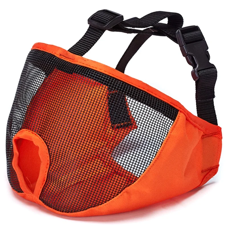 Короткие мордочки для собак Регулируемая дышащая сетчатая мордочка бульдога