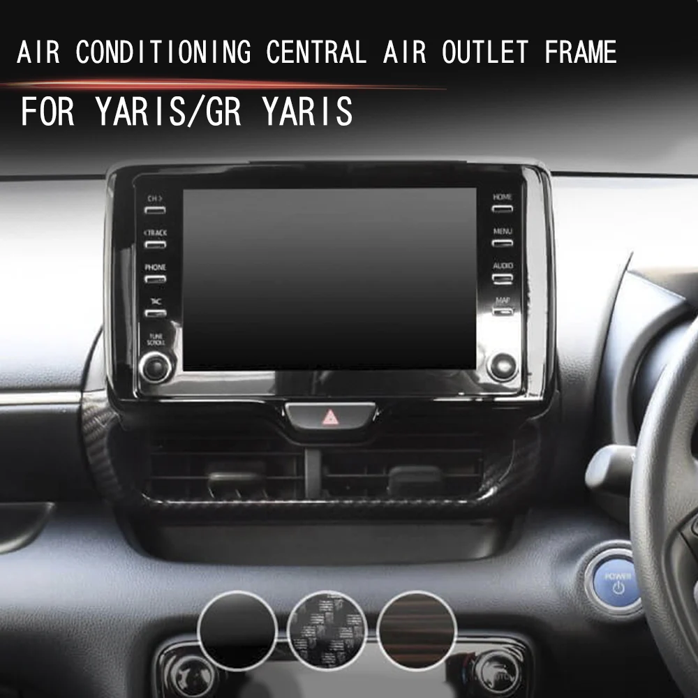 

Car air conditoning central air outlet frame frame for Toyota YARIS 2020 2021 Modified decorative parts