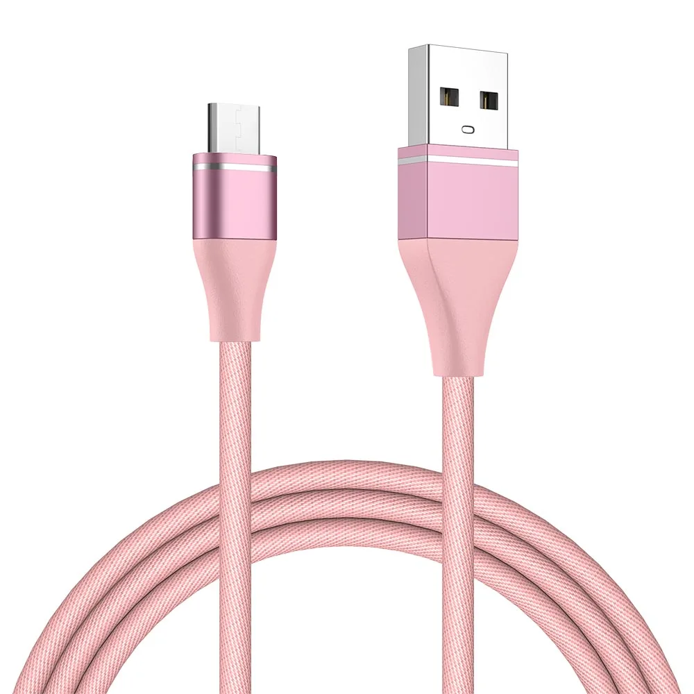 MUSTTRUE USB Micro кабель для HUAWEI xiaomi htc кабель для передачи данных 0,25 м 1 м 2 м 3 м micro usb провод для samsung s7 Micro зарядное устройство - Цвет: Pink