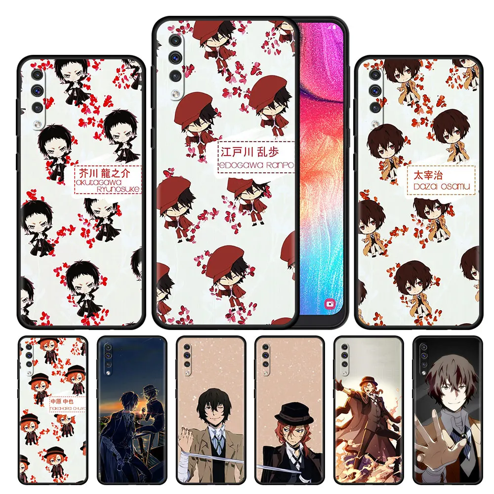 

Case For Samsung Galaxy A50 A70 A10 A30 M31 A20e A20s A10s M30s A40 M51 A90 Black Soft Phone Cover Anime Bungo Stray Dog Cute