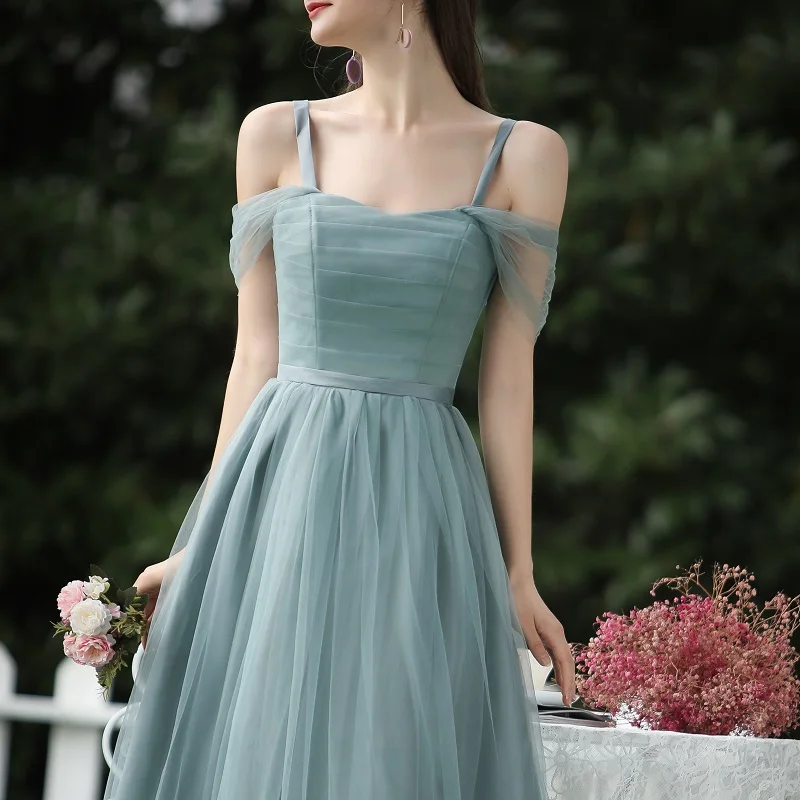 Платье подружки невесты из тюля трапециевидной формы элегантное платье для