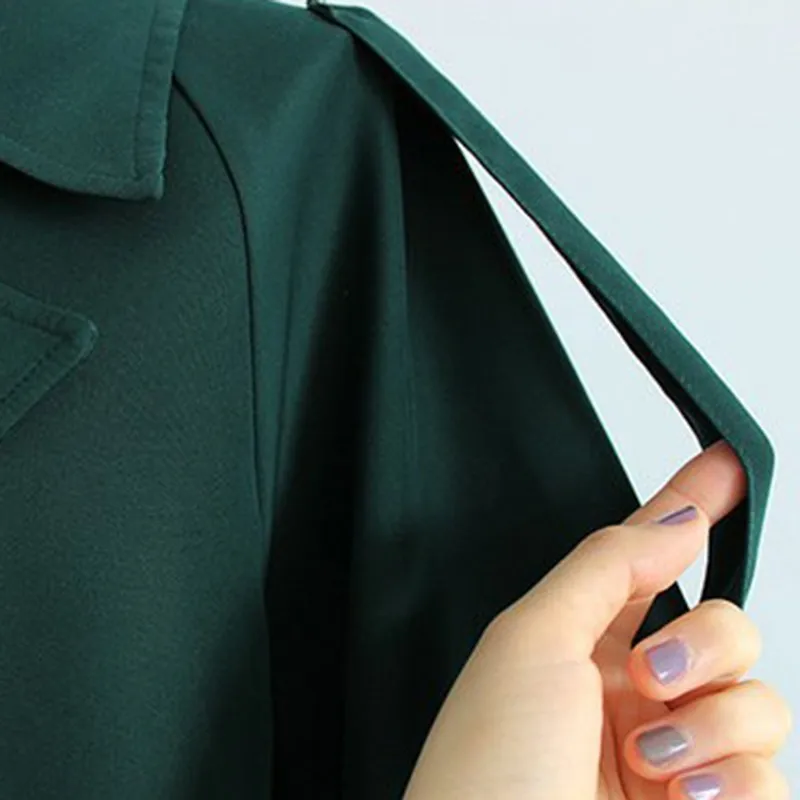 

Bella Philosophy 2020 Spring Casual Solid Thin Women Coat Lady Long Sleeve Belt Slim Coats Female turn down collar Korean Trench