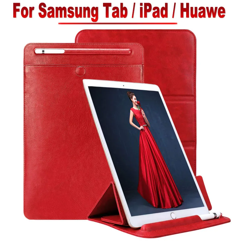 Кожаный чехол подставка для Samsung Galaxy S6 Lite 10 4 2020 5 Tab S5E S4 с отделением ручки iPad Pro 11 2018
