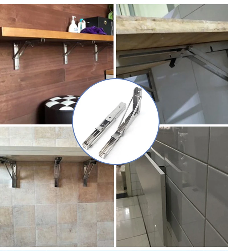 Складные кронштейны yhelpful2 шт. сверхпрочный складной кронштейн для полки из