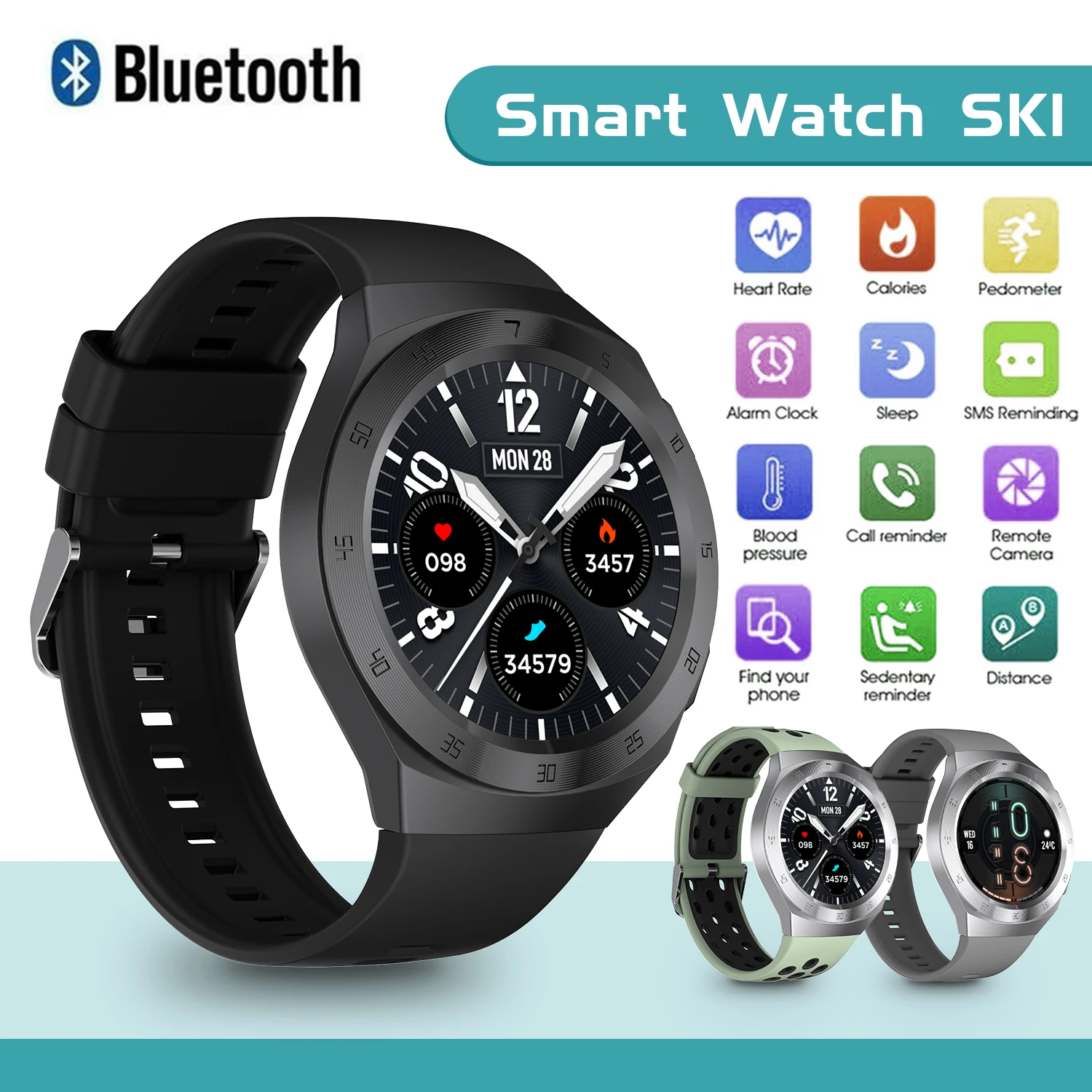 

2021 New 1.3-inch Full-touch Smart Watch for Men Sport Watch Bluetooth Call Support Huawei Samsung Apple Xiaomi Connection