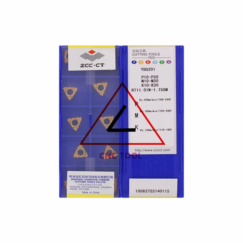 

10 шт. оригинальных китайских токарных вставок RT11.01N-1.75GM YBG201 ZCCCT