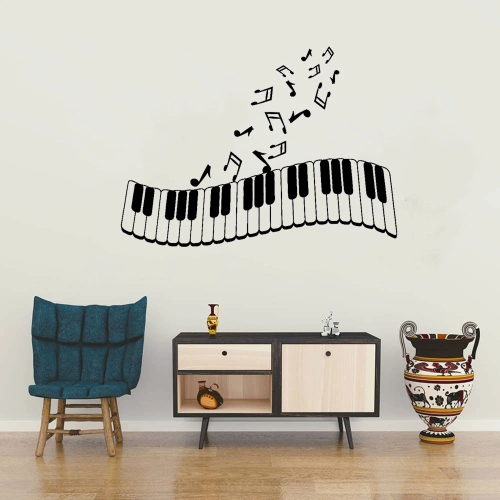 

Piano keys Wall Sticker Music Decal For Bedroom Living Room Decoration Mural Home Decor Wallpaper Vinyl Stickers DW9191