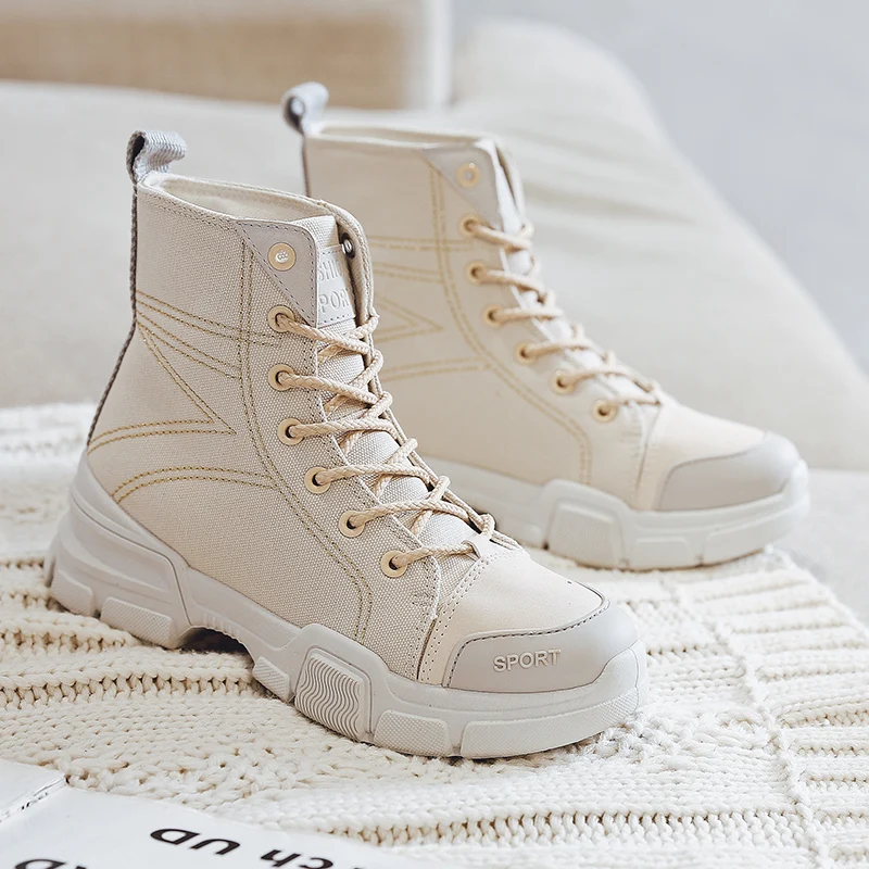 Новинка зимние высокие женские ботинки в Корейском стиле кроссовки женская