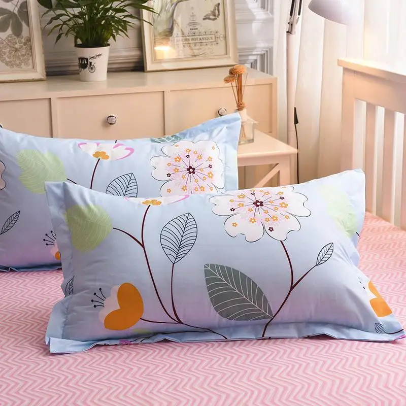 

1 Piece 48cm*74cm Plant Floral Pillowcase 100% Polyester Pillow Case Cover For Children Adults