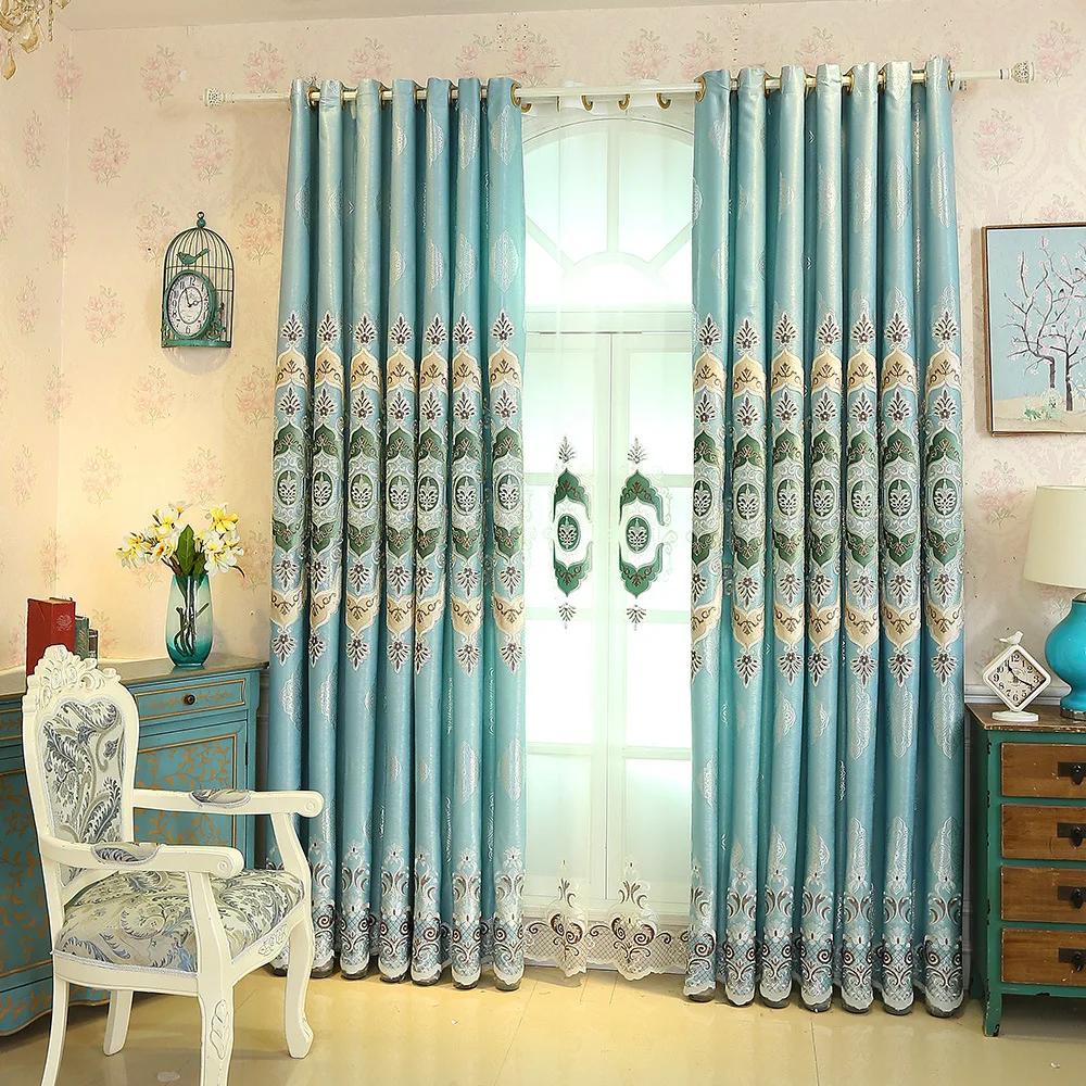 Синие занавески на заказ для мальчиков плавающие гостиной спальни окна