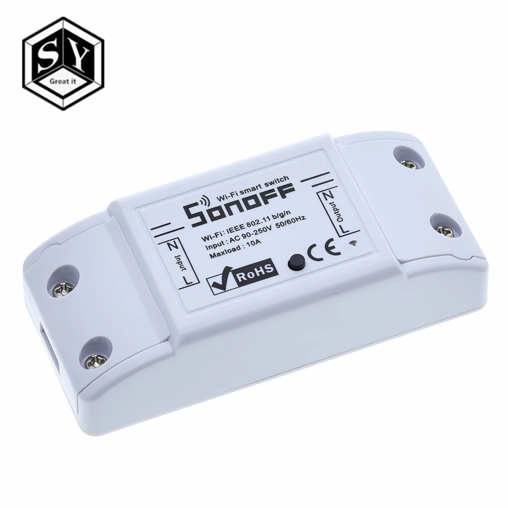 Itead Sonoff умный Wifi переключатель DIY умный беспроводной пульт дистанционного управления Domotica Wifi светильник переключатель умный дом контроллер работа с Alexa