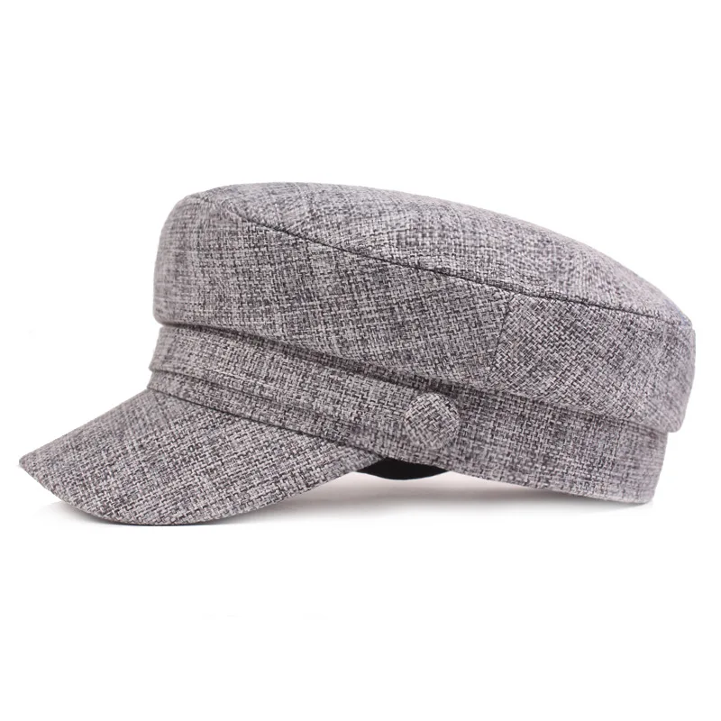 Snapback Кепка SILOQIN мужская плоская кепка s Простые Модные женские армейские военные шапки Новая Винтажная трендовая хлопковая льняная Кепка темно-синяя шляпа