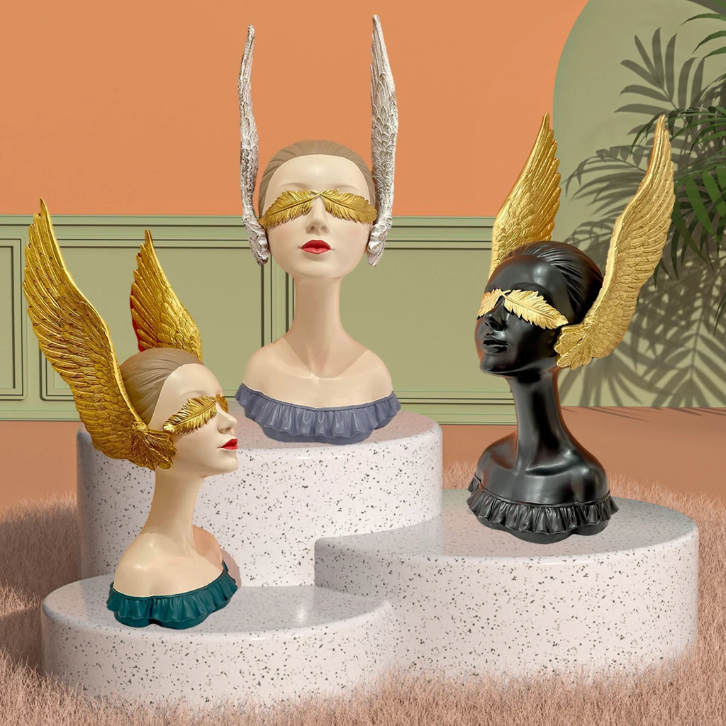 

Happiness Goddness Statue Resin Figurine Art Sculpture Office Desk Ornaments