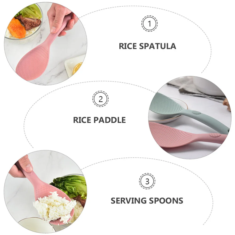 

1Pc Silicone Rice Paddle High Temperature Resistant Rice Spoon Scoop )