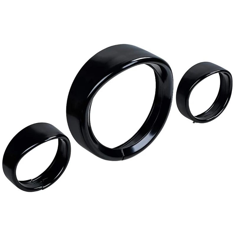 

Motorcycle 4.5 Inch Auxiliary Light Visor Style Trim Ring+ 7 Inch Headlight Trim Replacement Accessories